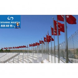 3m Paslanmaz Krom Nikel Bayrak Direği