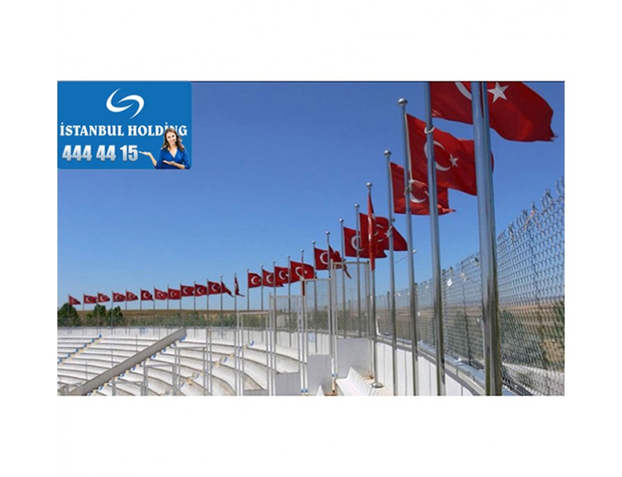 16 m Paslanmaz Krom Nikel Bayrak Direği 